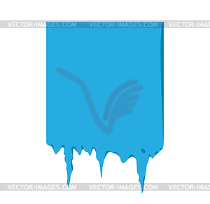 Collection of frozen icicle snow winter banner - vector image