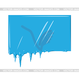 Collection of frozen icicle snow winter banner - vector clip art