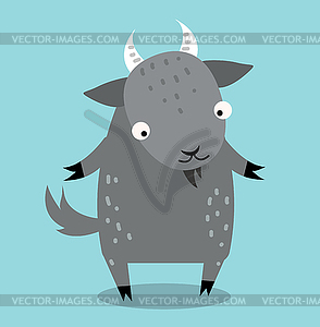 Cute cartoon goat - vector image