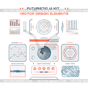 UI flat design web elements template set interface - vector clipart