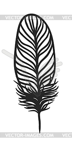 Сельский декоративный черный перо каракули старинные искусства - изображение в векторном виде