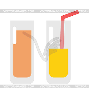 Glass of orange juice fresh drink beverage healthy - vector image