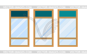 Different types house windows elements - vector clipart