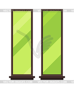 Different types house windows elements - vector image