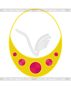 Gold necklace  - vector clip art