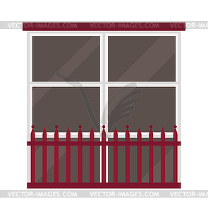 Different types house windows elements - vector image