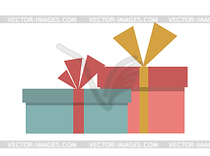 Gft box with ribbon icon - royalty-free vector clipart