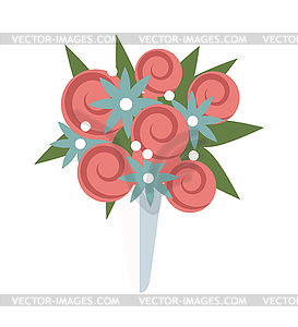 Wedding bouquet - vector image