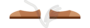 Brown boots cartoon  - vector image