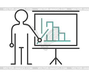 Growing chart graph icon business arrow progress - vector clipart