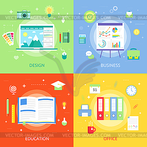 Concepts creative process graphic design, - vector image