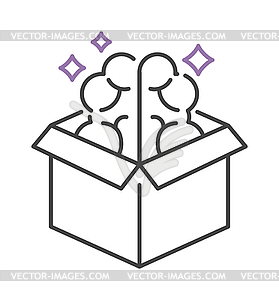 Creative brainstorm icon idea concept background - vector image