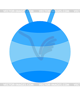 Fitball or large sports rubber ball for fitness - vector clip art