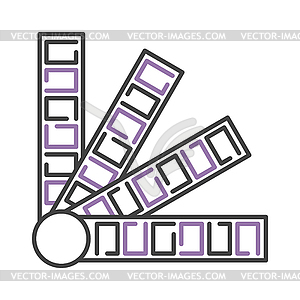 Краска образцы линии искусства Pantone цвета для печати - клипарт в формате EPS