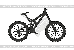 Classic sport bike silhouette pedal race vehicle  - vector clipart / vector image