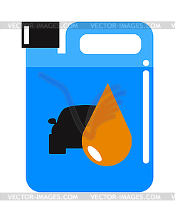 Metal canister of gasoline cartoon flat  - vector image