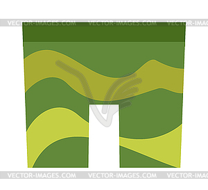 Military clothes uniform camouflage army shorts - vector clipart