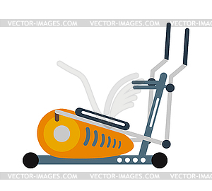 Stationary exercise bike sport gym machine health - vector image