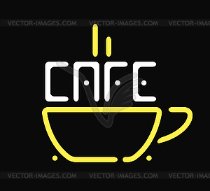 Shop cafe icon coffee cup restaurant sign  - vector image