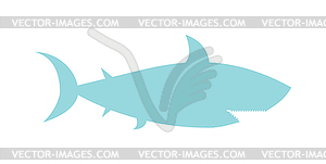 Cartoon Shark silhouette - vector image