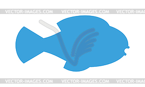 Salmon fish silhouette seafood shop logo branding - vector image