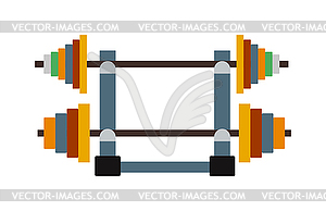 Dumbbell exercise weights gym fitness equipment  - vector image