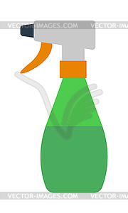 Colorful foggy spray bottle clean plastic hygiene - vector clipart