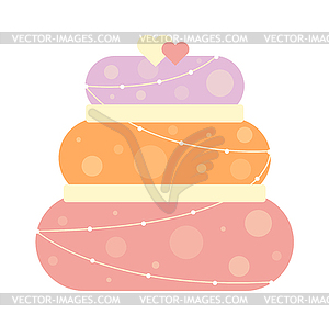 Chocolate cream brownie cake topped pie with white - vector EPS clipart