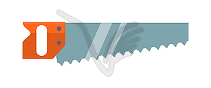 Hand saw tools hand equipment flat  - vector clipart