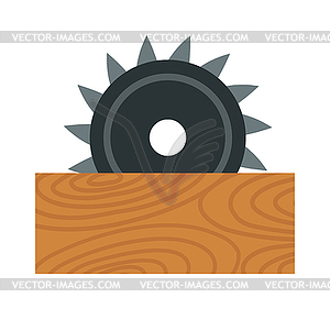 Big powerful angle grinder with abrasive disk - vector clipart