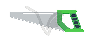 Hand saw tools hand equipment flat  - vector image
