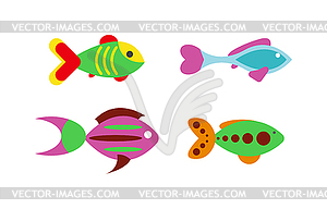 Aquatic fish wildlife aquarium underwater nature - vector clip art