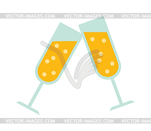 Champagne glass  - vector image