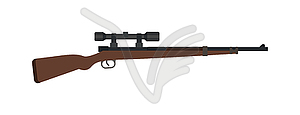 Assault rifle heavy sniper futuristic weapon with - vector image