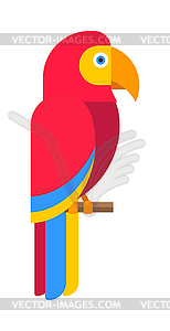 Cartoon parrot wild animal parrot bird tropical - vector image