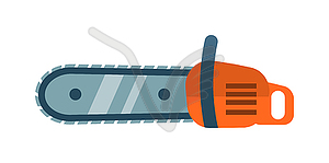 Hand saw chainsaw flat - vector clip art