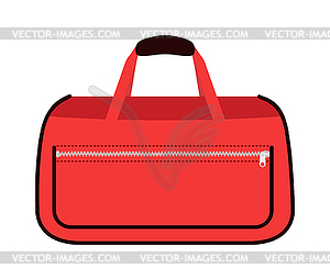 Journey suitcase travel red fashion bag trip baggag - vector clip art