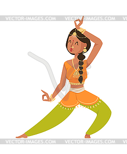 Indian dancer bollywood traditional party culture  - vector clipart