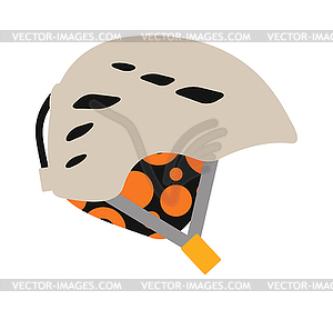Snowboard sport clothes helmet element - vector image