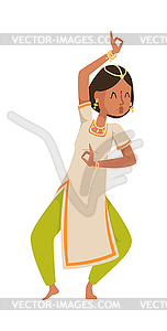 Indian dancer bollywood traditional party culture  - vector clip art