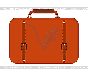 Journey suitcase travel red fashion bag trip baggag - vector clip art