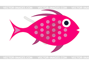 Abstract aquarium fish underwater nature animal icon - vector image