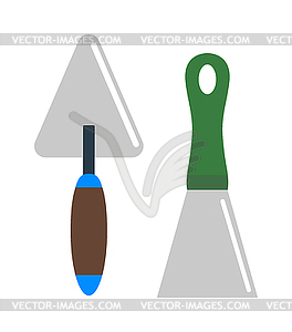 Шпатель работник оборудование - векторное изображение EPS