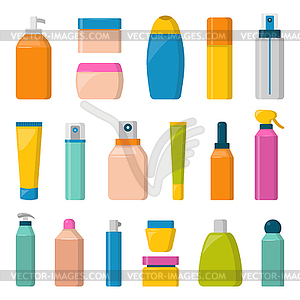 Blank package container dummy collection bottle - vector clipart