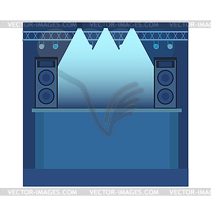Music scene background  - vector clipart