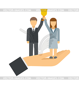 Successful team business leaders corporate - vector clip art
