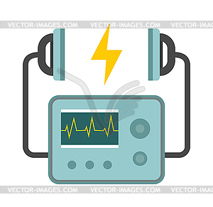 Defibrillator unit medical, heart, cardiac, - vector clipart