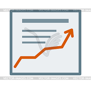 Icon growth report diagram chart, business financia - vector clipart