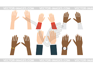 Human hands  - color vector clipart