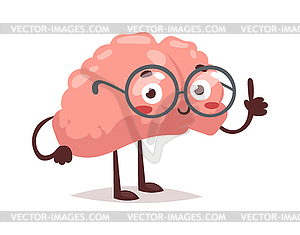 Smart brain character  - vector image